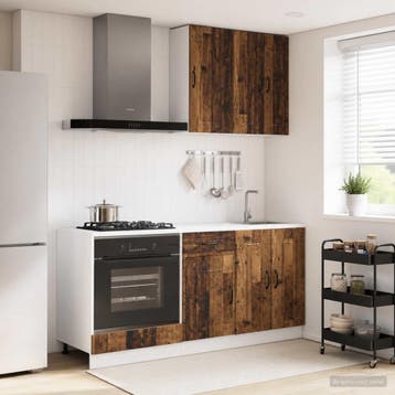 vidaXL Keukenblok KALMAR 5 st Oud hout Bewerkt hout, Verzenden, Nieuw, Bruin