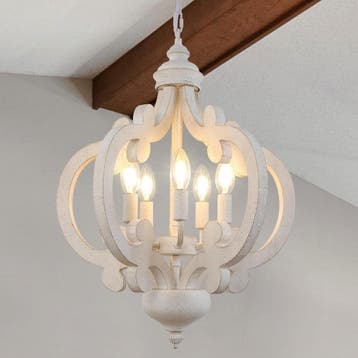 Landhuis Hanglamp - Hout/Metaal | 30% Korting | Nieuw!, Ophalen of Verzenden, Nieuw, Hout, Boerderij, Vintage, Frans, Rustiek
