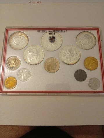 Oostenrijk. 1974, Coin Set Incl. Silver (Zonder