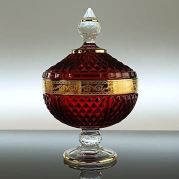 Secoloventesimo - Koekjesdoos - 24 kt goud - Rood LOW Goud