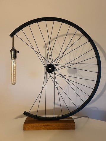 Bureaulamp - IJzer, Hout, Metaal - Opgeknapte / geredde, Antiek en Kunst