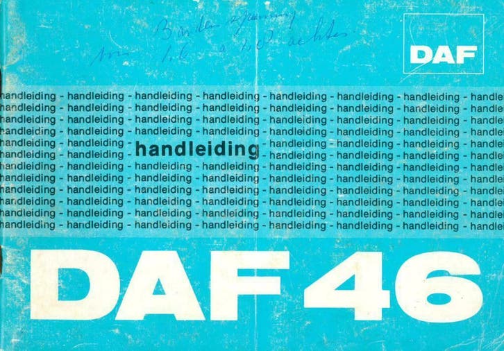 1974/1975 DAF 46 INSTRUCTIEBOEKJE HANDLEIDING NEDERLANDS, Auto diversen, Handleidingen en Instructieboekjes, Verzenden