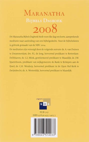 Maranatha Bijbels dagboek 2008 9789043514033, Boeken, Verzenden, Zo goed als nieuw