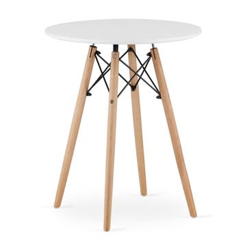 Eettafel Rond 60cm | Beuken Poten | Tweedekansje OP=OP, Huis en Inrichting, Tafels | Eettafels, 50 tot 100 cm, Rond, Tot twee personen