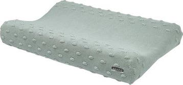 Meyco Baby Knots aankleedkussenhoes - stone green - 50x70cm, Verzenden, Nieuw