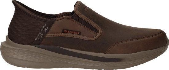 Skechers Slade - Cooper Heren Instappers - Bruin Maat 46, Kleding | Heren, Schoenen, Nieuw, Verzenden
