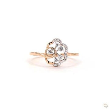 Ring - 18 karaat Geel goud - 0.15ct. tw. - Diamant, Nieuw
