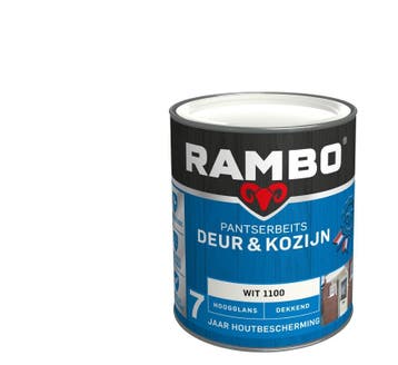 Rambo Pantserbeits Deur & Kozijn Dekkend Wit 0.75L, Verzenden, Wit, Nieuw, Beits
