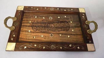 Dienblad - Palissander - Dienblad, Antiek en Kunst
