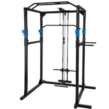 Krachtstation met treklat - zwart/blauw, Sport en Fitness, Verzenden, Nieuw