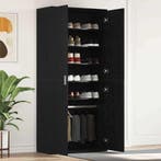 vidaXL Schoenenkast Zwart Eiken 80 x 39 x 178 cm Bewerkt, Verzenden, Nieuw