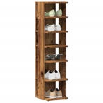 vidaXL Schoenenkast 28x27x102 cm bewerkt hout oud, Verzenden, Nieuw