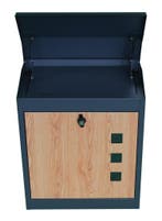 Pakketbrievenbus Houtlook 52cm | Scherpe Prijs, Staal, Staande brievenbus, Nieuw, Ophalen of Verzenden