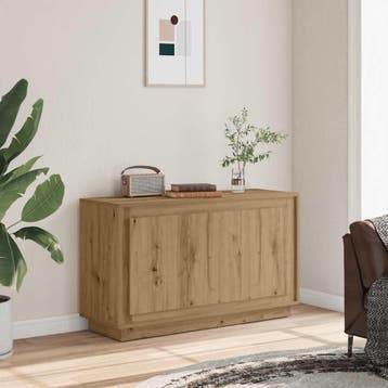 vidaXL Dressoir Artisan Eikenhout 102x35x55 cm Bewerkt Hout, Verzenden, Nieuw, Overige houtsoorten, Minder dan 50 cm