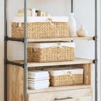 vidaXL Opslagmanden 3 pcs Naturel Waterhyacint, Verzenden, Nieuw