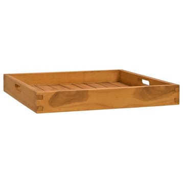 vidaXL Dienblad 50x50 cm massief teakhout, Huis en Inrichting, Verzenden, Nieuw