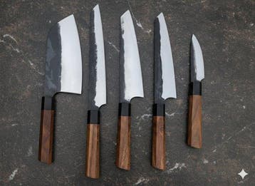 Keukenmes - Kitchen knife set - Staal - Noord Amerika -