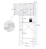 Wasmachinekast met Verstelbare Plank voor Badkamer, Verzenden, Nieuw