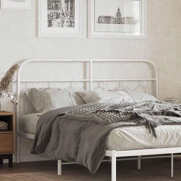 vidaXL Vervangend hoofdbord 150 cm metaal wit, Verzenden, Nieuw, Wit, Metaal