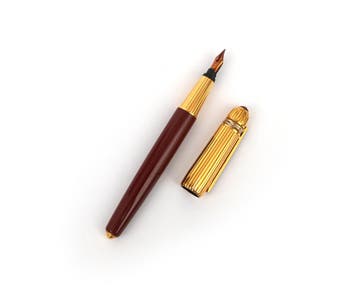 Een Pasha de Cartier vulpen, Gebruikt