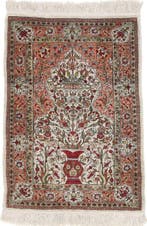 Silk Hereke Signed Carpet with Mehrab Design - Pure Luxe ~1, Nieuw