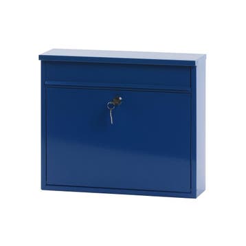 Basic Granadan wandbrievenbus staal - blauw, Tuin en Terras, Brievenbussen, Verzenden, Nieuw