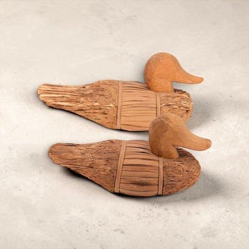Figuur - Pareja de Patos (2) - Hout, Antiek en Kunst
