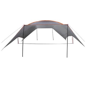 vidaXL Camping Tarp Waterbestendig Grijs en Oranje 695 x 580, Verzenden, Nieuw, Tot en met 2