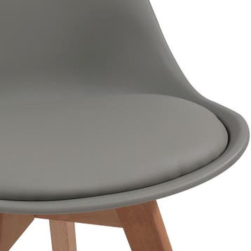 Eetkamerstoelen - Kuipstoelen - Kunststof - Grijs - Set van, Huis en Inrichting, Stoelen, Verzenden, Nieuw