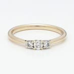 Ring - 14 karaat Geel goud Diamant (Natuurlijk), Sieraden, Tassen en Uiterlijk, Ringen, Nieuw