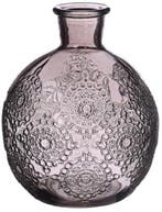 Gekleurd glazen flesje bologna vaasje kandelaar soft grey, Ophalen of Verzenden, Nieuw