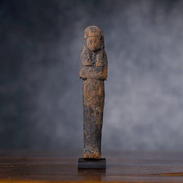 Oud-Egypte, houten funeraire shabti - 20.5 cm