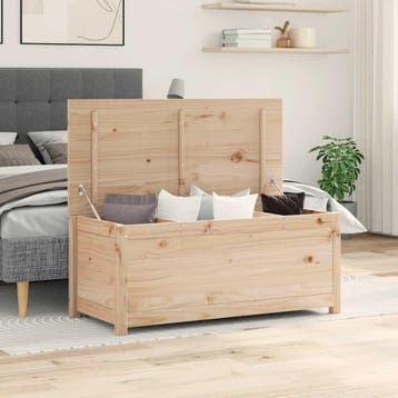 vidaXL Opbergbox 110x50x45,5 cm massief grenenhout, Verzenden, Nieuw