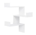 Witte Hoekplank met 3 Niveaus – Zwevend Wandrek 73 cm, Huis en Inrichting, Verzenden, Nieuw