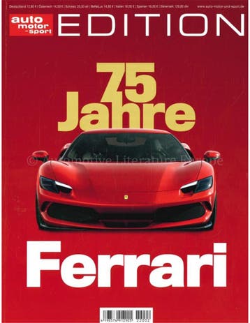 75 JAHRE FERRARI, AUTO MOTOR UND SPORT EDITION, Nieuw, Ferrari, Author