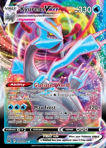 Kyurem VMAX 049/196 Lost Origin, Ophalen of Verzenden, Nieuw, Losse kaart, Foil
