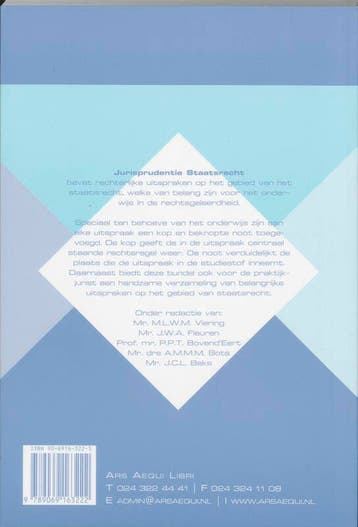 Staatsrecht Jurisprudentie 1849-1999 9789069163222, Boeken, Verzenden, Gelezen