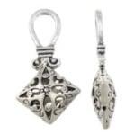 2 x Tibetaans zilveren holle bedel hanger Bali style, Ophalen of Verzenden, Nieuw, Kraal