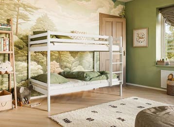 Stapelbed Niek - 2-persoons - Kinderbed - Wit, Verzenden, Nieuw, Stapelbed