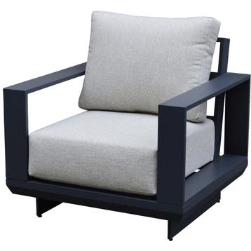 Avellino lounge tuinstoel aluminium antraciet soft grey, Tuin en Terras, Tuinstoelen, Ophalen of Verzenden, Nieuw, Aluminium