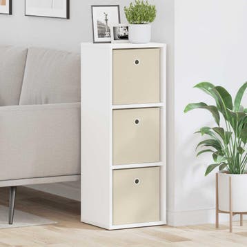 vidaXL Dressoir met lade Wit 30,5 x 27 x 84,5 cm, Minder dan 50 cm, Verzenden, Nieuw, 25 tot 50 cm