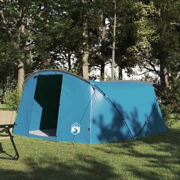 vidaXL Tunnel Tent 4-Person 4-persoons Blauw en Grijs, Verzenden, Nieuw, Tot en met 2
