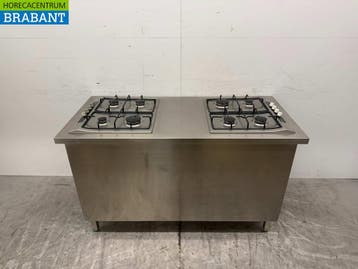RVS Werkkast met 2 Siemens Inbouw Fornuizen GAS 150 cm, Ophalen of Verzenden, Gebruikt