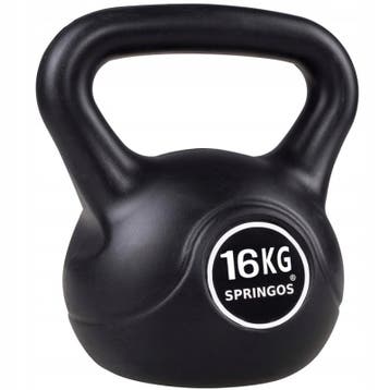 Kettlebell | Zwart | 16 kg, Ophalen of Verzenden, Nieuw