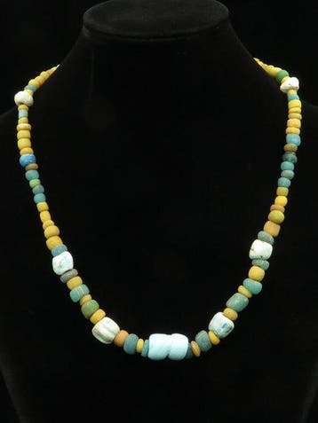 Oud-Romeins Ketting gemaakt van glaskralen en, Sieraden, Tassen en Uiterlijk