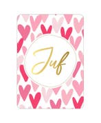 Wenskaart  HartjesRegen JUF (A6 wenskaarten, Kaarten), Ophalen of Verzenden, Nieuw