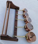 Kookpottenset - Prachtige koperen miniatuur kookset met