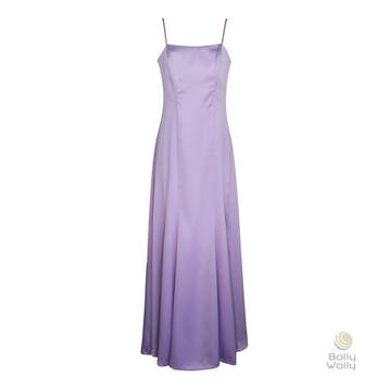 Rinascimento • lange satijnen jurk in lila • M, Kleding | Dames, Jurken, Maat 38/40 (M), Verzenden, Paars, Rinascimento