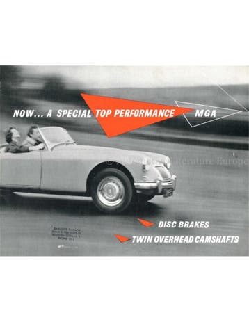 1958 MG MGA BROCHURE ENGELS, Nieuw, Author