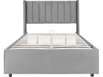 Juskys Savona - Gestoffeerd bed - 200 x 140 cm - Lichtgrijs, Verzenden, Nieuw